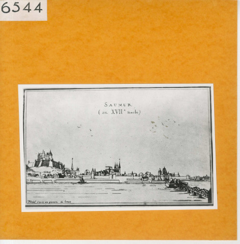 Saumur : Vue générale (Atlas Célestin Port, planche 86, gravure)