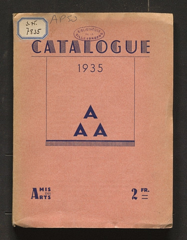 Catalogue de la 40e exposition des Amis des arts d'Angers, 1935