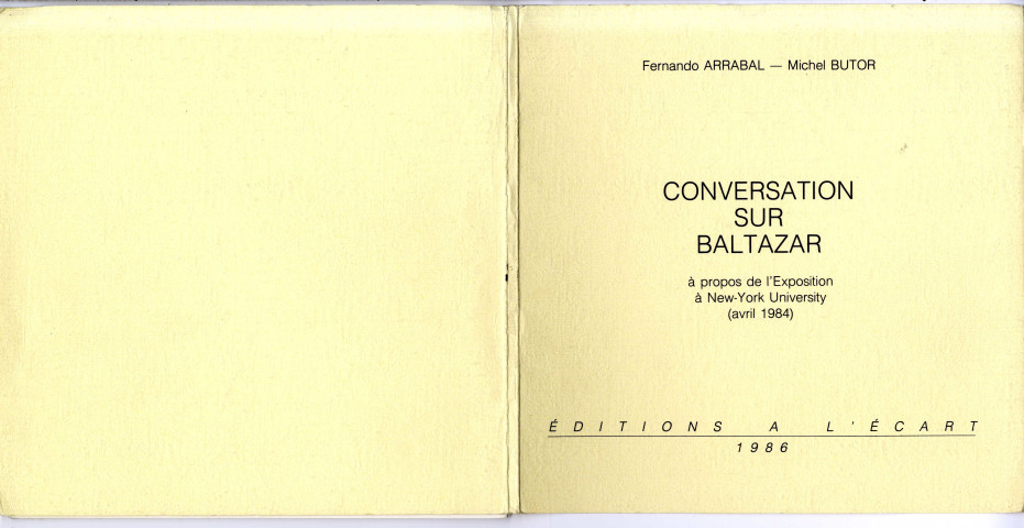 Conversation sur Baltazar