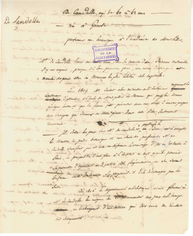 Candolle (Augustin Pyramus de), botaniste