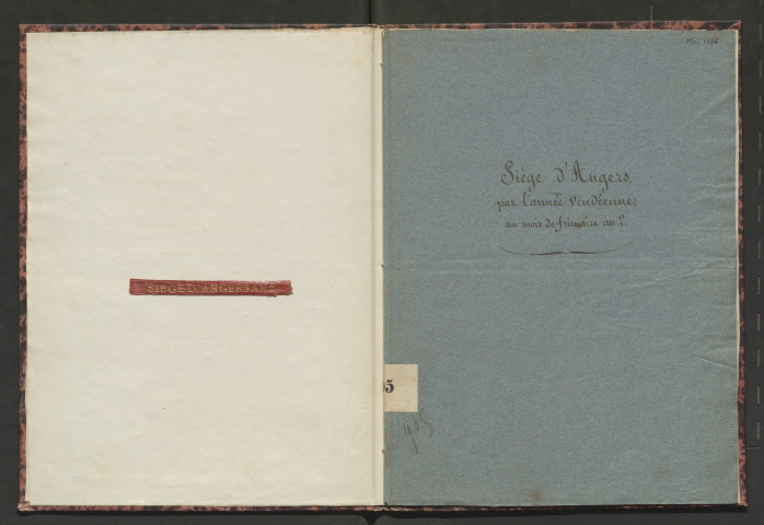 "Siège d'Angers par l'armée vendéenne au mois de frimaire an II"