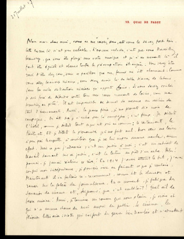 Lettres d'Henri-Simon Schwabacher, dit Henri Duvernois à Jean Huré