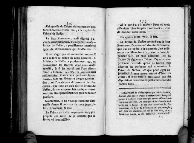 Réflexions préliminaires dans la cause du sieur Bergasse avec le prince de Nassau