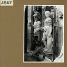 Angers : Cathédrale, détail des statues de la façade