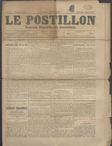 Le postillon. 2 mars 1884 (2e année, n° 60)