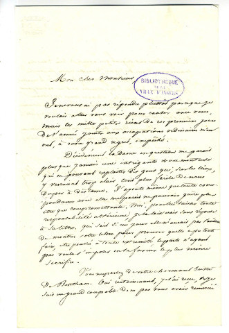 Correspondance de Ledru-Rollin [à Pierre-Jean David d'Angers]