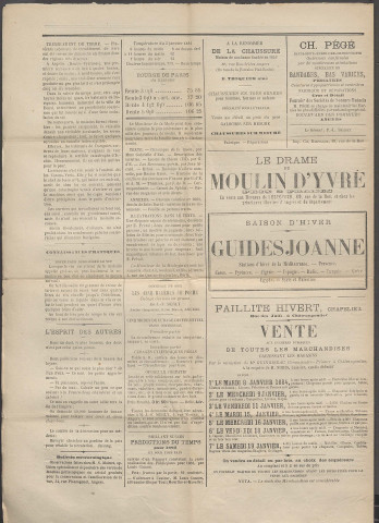 Le postillon. 7 janv. 1884 (2e année, n° 6)