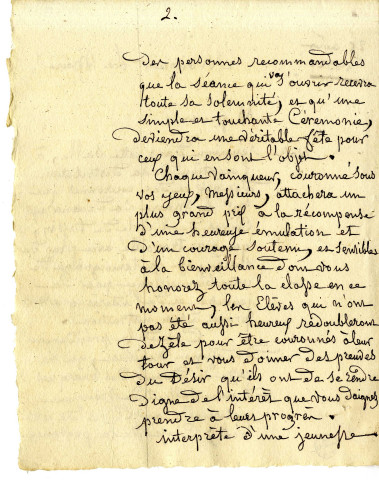 Discours de Jean-Michel Mercier, de Versailles, peintre d'histoire, aux distributions des prix de l'Ecole de dessin d'Angers dont il était directeur