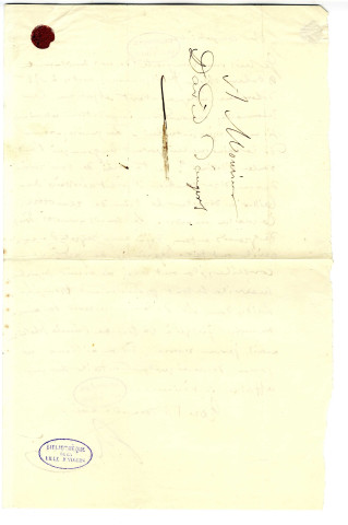 Correspondance du Dr Ménière [à Pierre-Jean David d'Angers]