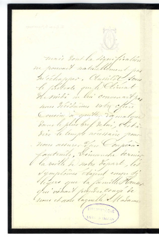 Correspondance du docteur Gubler [à Paul Leferme]