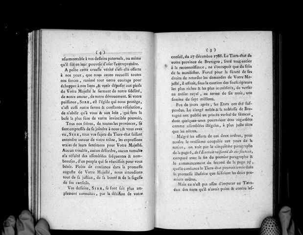 Les citoyens du tiers-état de Bretagne au roi et à la nation