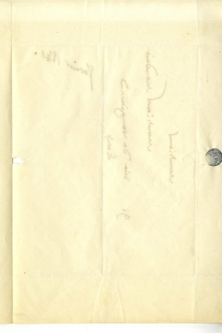 16 - 4 lettres autographes de David d'Angers, 2 lettres autographes de Mme David d'Angers signées par David d'Angers, le tout adressé à M. Monduit.