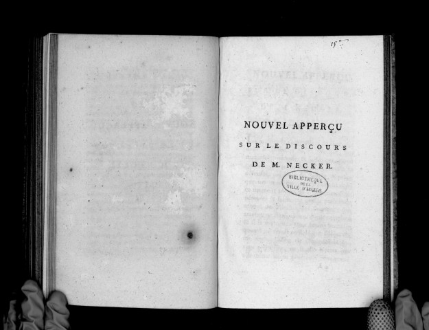 Nouvel aperçu sur le discours de M. Necker