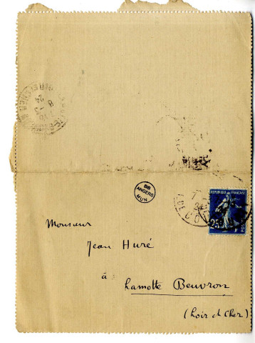Lettre de Roland-Manuel