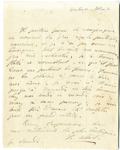 Allart de Méritens, Hortense