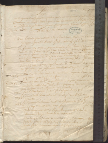 Registre capitulaire de l'église d'Angers