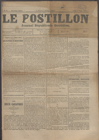 Le postillon. 31 mars 1884 (2e année, n° 89)