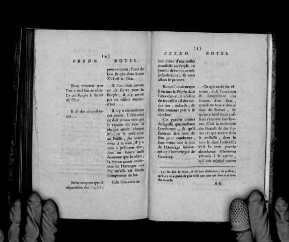 Le Credo de la noblesse, avec les notes du tiers ; le tout terminé par les Litanies, par l'auteur du Gloria in Excelsis