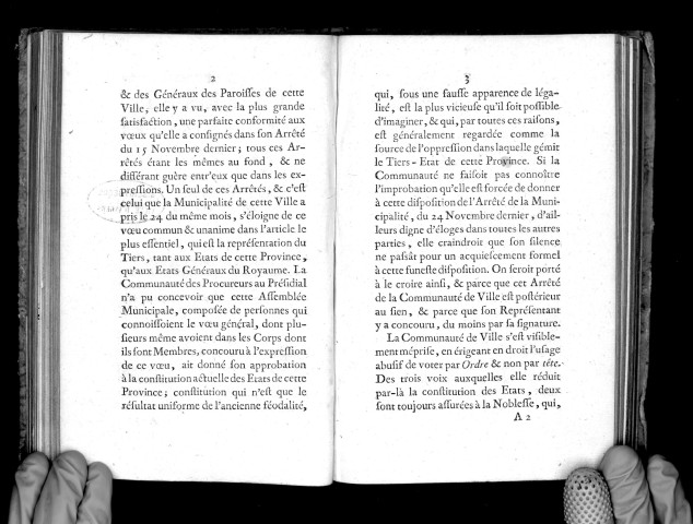 Extrait des registres de la communauté de MM. les procureurs au présidial de Rennes, du 9 décembre 1788