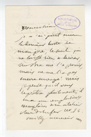 Correspondance de François-Joseph-Victor Broussais [à Pierre-Jean David d'Angers, Claude François Lallemand et Joseph Lakanal]