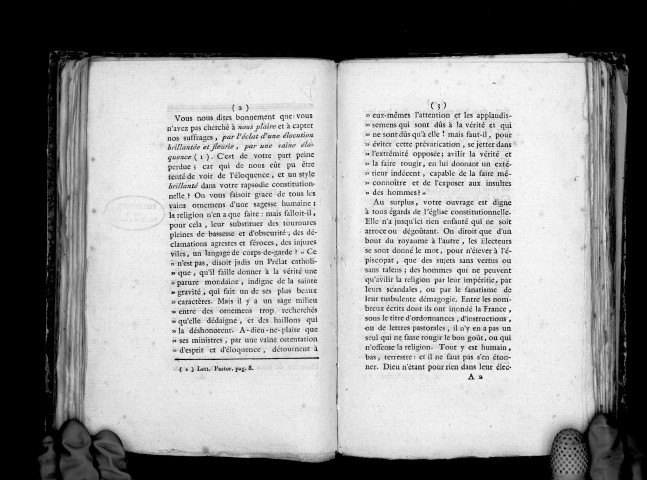 A frère Hugues Pelletier, invaseur épiscopal d'Angers, un curé catholique du même diocèse, au sujet de la lettre pastorale de cet intrus, en date du 20 septembre 1791