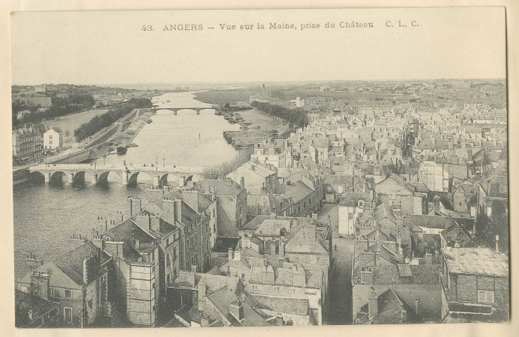 43. Angers. Vue sur la Maine, prise du Château