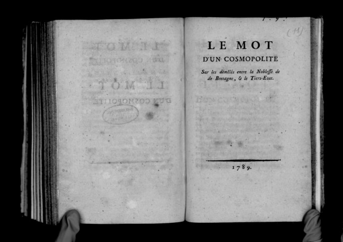 Le mot d'un cosmopolite