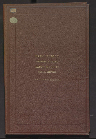 Parc public, garenne et étang Saint-Nicolas