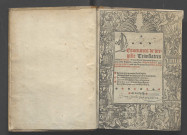 Les œuvres de Virgille translatées de latin en françoys, et nouvellement imprimées veues et corrigées oultre la première impression : avec les hystoires mises chascune en son lieu ainsi que lon pourra veoir dedans le livre, lesquelles sont moult recreatives.