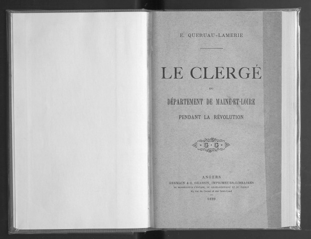 Le clergé du département de Maine-et-Loire pendant la Révolution