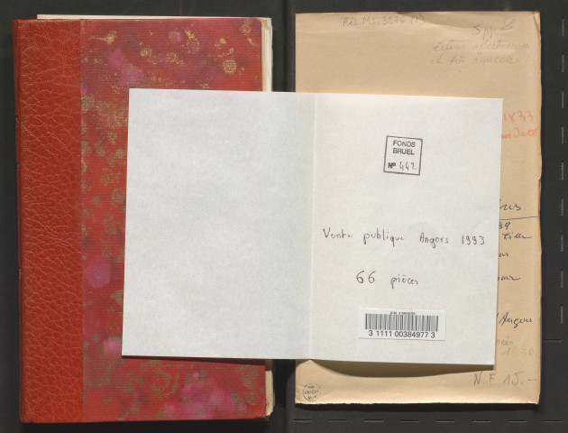 Correspondance passive de Pierre-Jean David d'Angers provenant de la collection d'André Bruel. Dossier 1, Lettres autographes de Charles-Porphyre-Alexandre Desains à David d'Angers