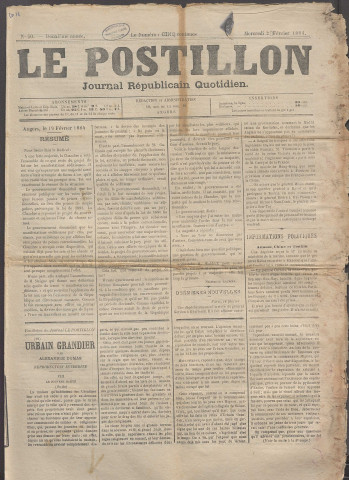 Le postillon. 20 fév. 1884 (2e année, n° 50)