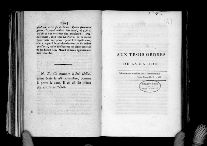 Aux trois ordres de la nation