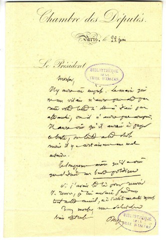 Correspondance de Dupin aîné, avec Pierre-Jean David d'Angers