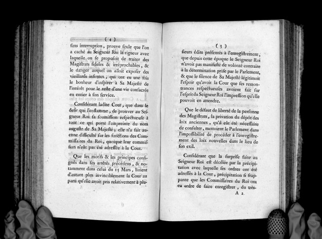 Extrait des registres du Parlement de Bordeaux