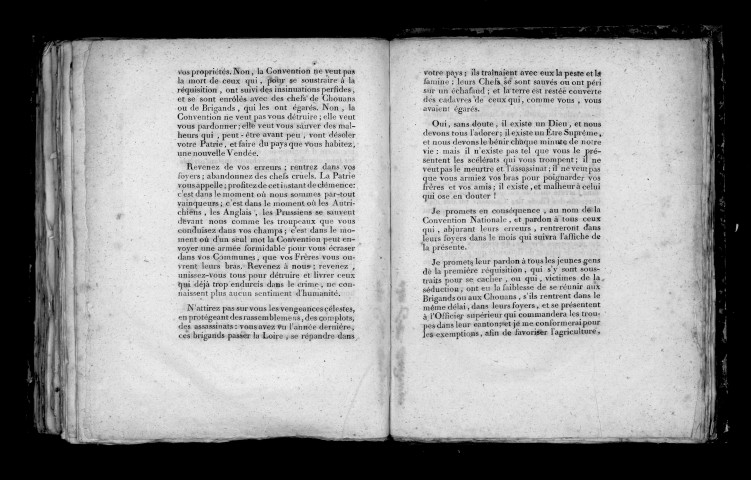 Proclamation du citoyen Boursault, représentant du peuple près les armées des côtes de Brest et départements y contigus, aux habitants des campagnes