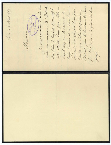 Correspondance de Eugène Burnouf, et L. Delisle, née Burnouf [à Pierre-Jean David d'Angers]