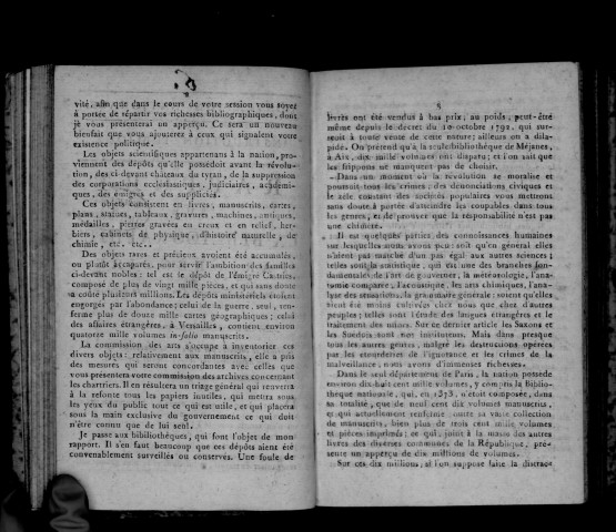 Rapport sur la bibliographie, par Grégoire, suivi du décret de la Convention nationale, séance du 22 germinal an II