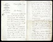 Lettre de Georges Urbain à Jean Huré