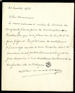 Lettre d'André Messager à Jean Huré
