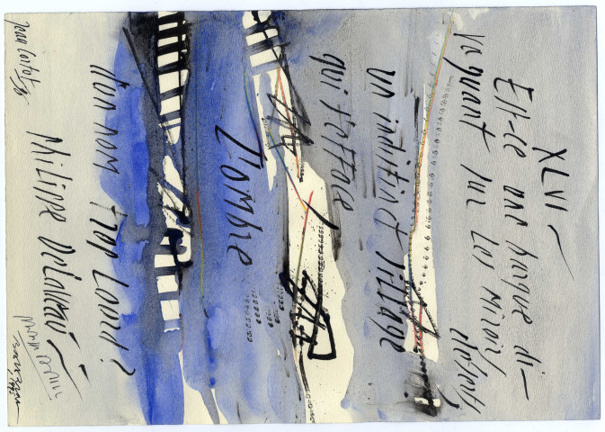 XLVI. Est-ce une barque divaguant sur les miroirs déserts... [placard poétique]