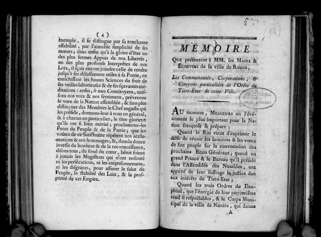 Discours prononcé le 30 septembre 1788 par Me Minier à l'ouverture du Rôle de la chambre des vacation