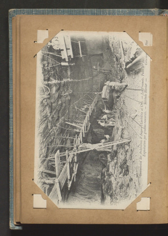 Commission des Ardoisières d'Angers - Les Fresnais, Puits n°20 ; Exploitation par gradins renversés, méthode Blavier.