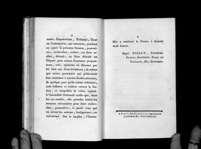 Arrêtés de l'Assemblée nationale du 23 juin 1789
