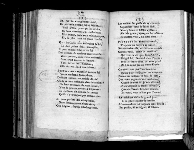 Justification des prêtres constitutionnels, ou Chanson faite à l'occasion d'un très-petit catéchisme, malheureusement trop répandu par les bons prêtres. Sur l'air du refrain : Tous les goûts sont dans la nature, etc.