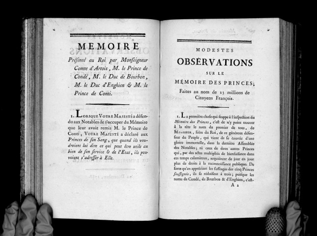 Modestes observations sur le Mémoire des princes, faites au nom de 23 millions de citoyens français