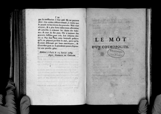 Le mot d'un cosmopolite