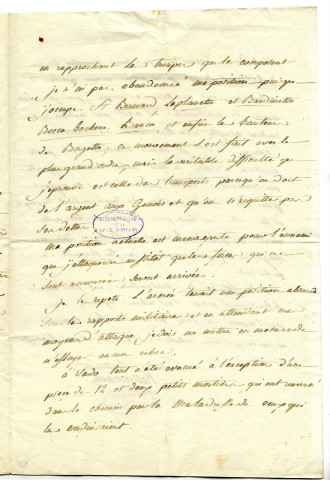 Correspondance du général Kellermann [au citoyen Villars, envoyé extraordinaire de la République française à Gênes]