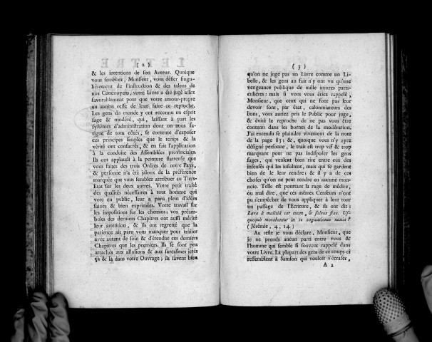 Lettre d'un membre des Etats d'Artois à l'auteur du résultat des assemblées provinciales