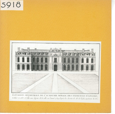 Angers : Académie d'équitation, recherches historiques Moithey (1776)